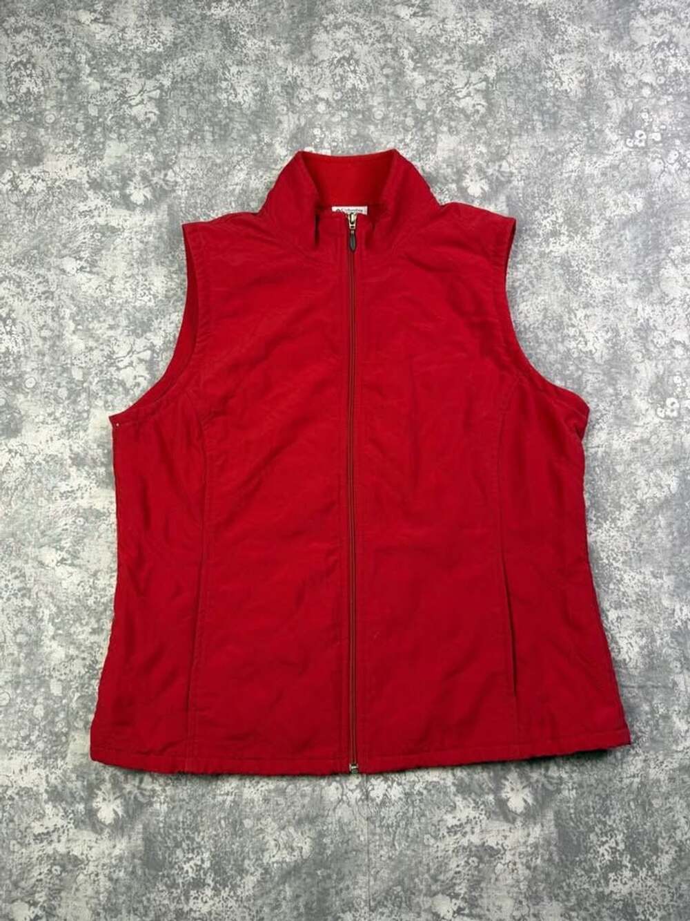 Columbia Women's Quilted Full Zip Fleece Lined Vest Red Size Medium